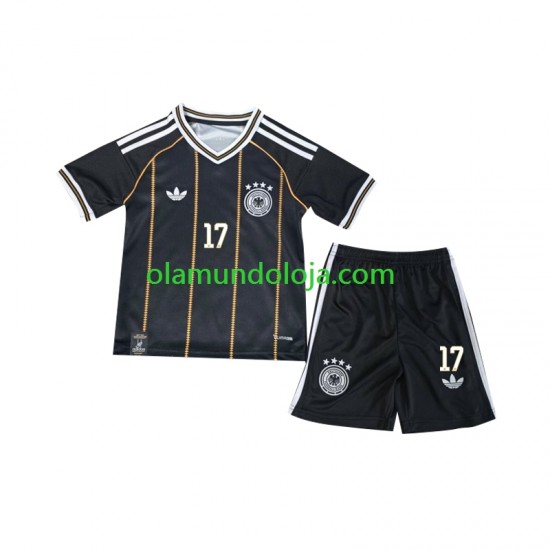 Camisola Alemanha Florian Wirtz 17 Criança Equipamento Terceiro Copa do Mundo 2026 Manga Curta